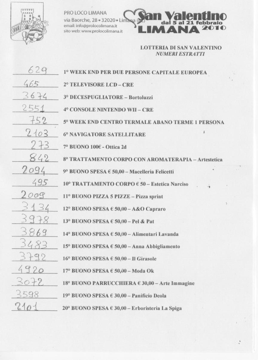numeri estratti